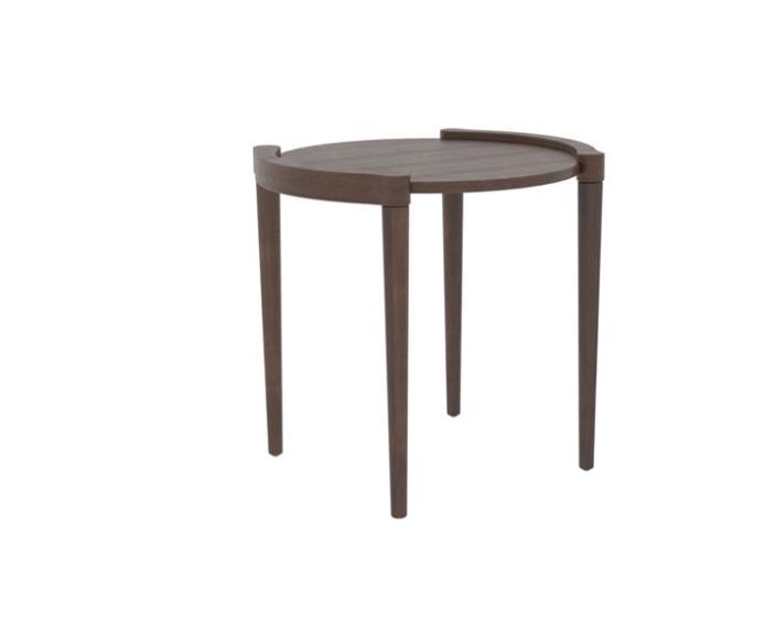 RAZAN , Round Mid-Century Beech-Veneered Coffee Table
