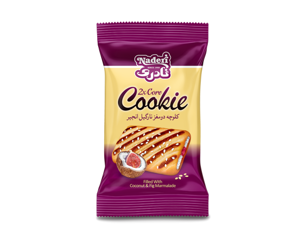 2cores Cookie filled with Coconut and Fig marmalade ,Coconut, Sour cherry  