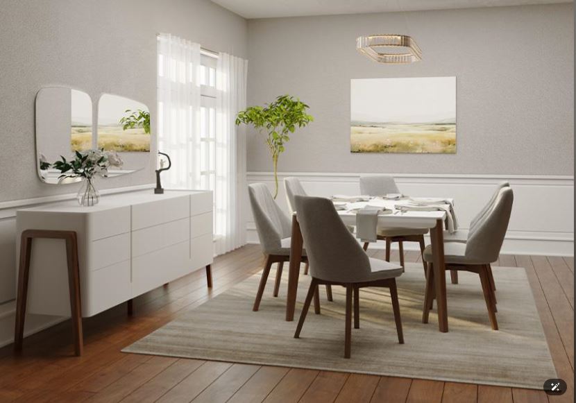 HANA  Modern Minimalist Console Table with Grooved MDF Body & Soft-Close Storage
