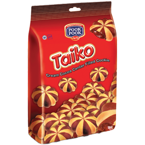 Taiko Cocoa Center Filled Cookies- Flower Shape