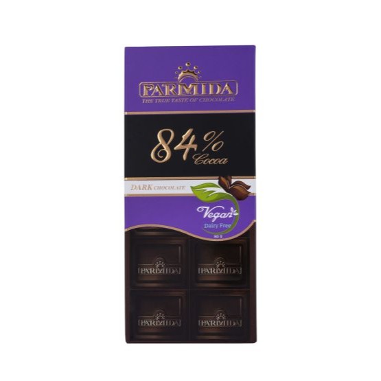 Parmida 84% Dark Chocolate Tablet – 80 g