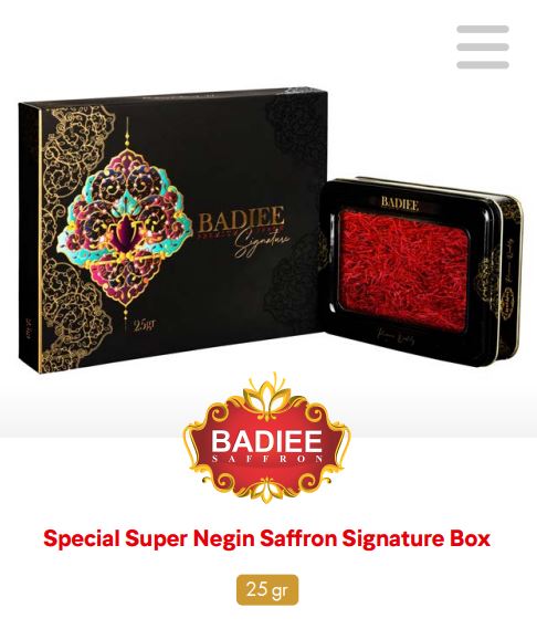 BADIEE SAFFRON Premium Super Negin Saffron - Special Signature Box 25g