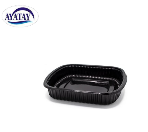 Disposable container 2000 cc black and 1250 cc