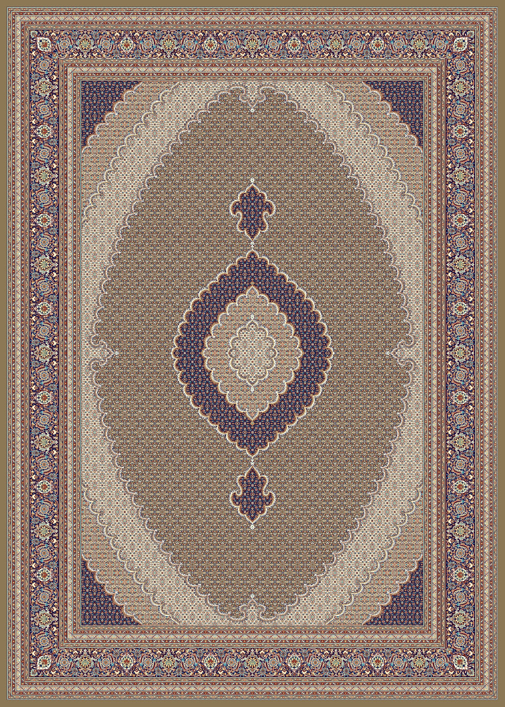 Reeds Acrylic Machine-Made Persian Carpet