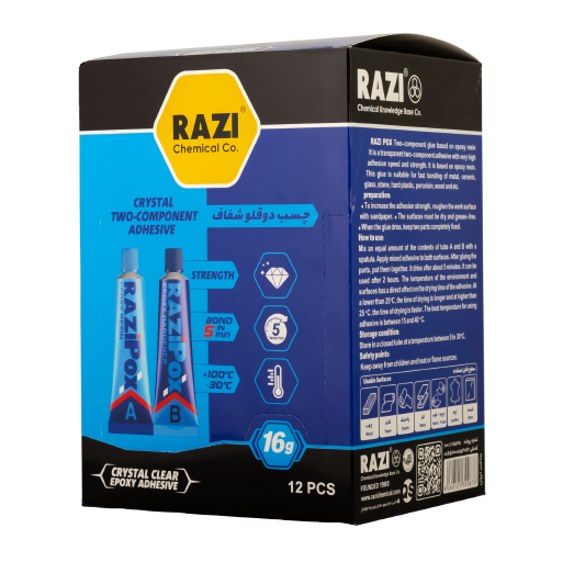 RAZI POX Crystal Clear Two-Component Epoxy Adhesive
