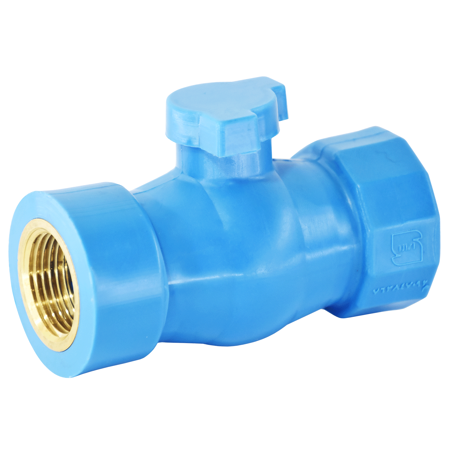 Brass double-acting shut-off valve (movable handle)