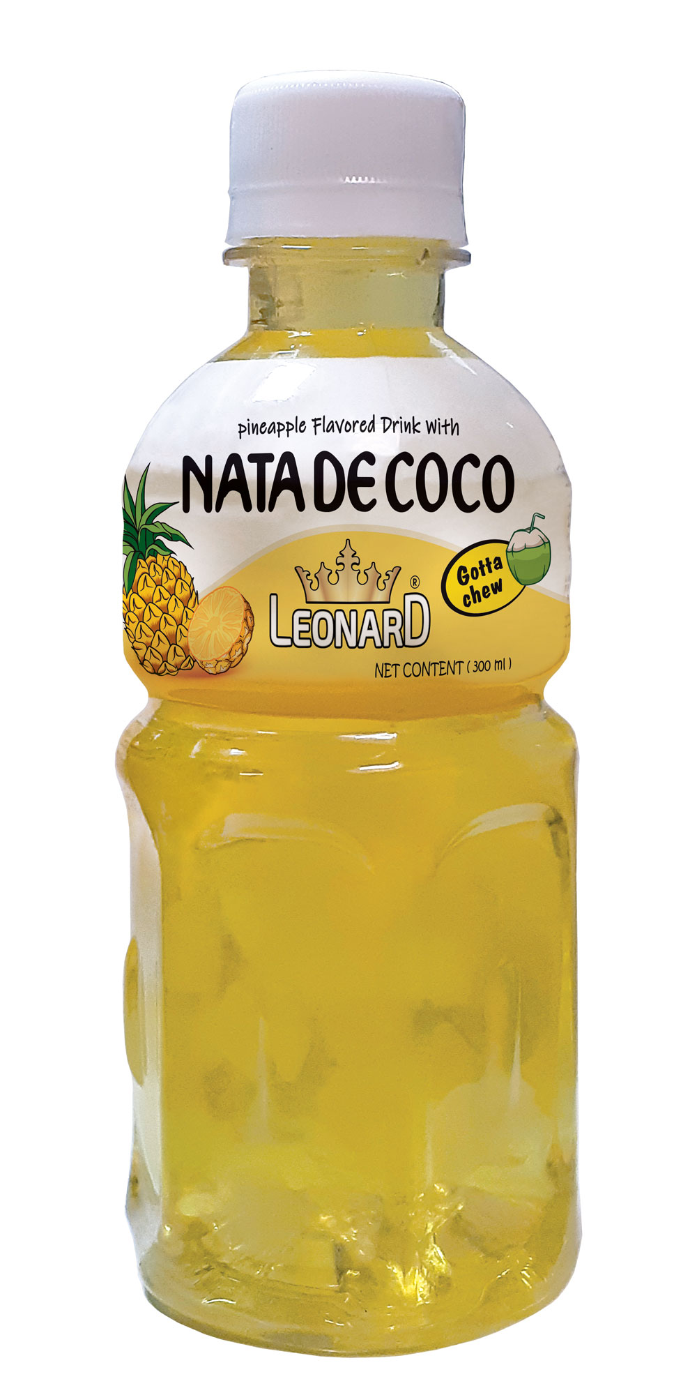 Nata de Coco Pineapple Flavored Drink – 300 ml PET Bottle