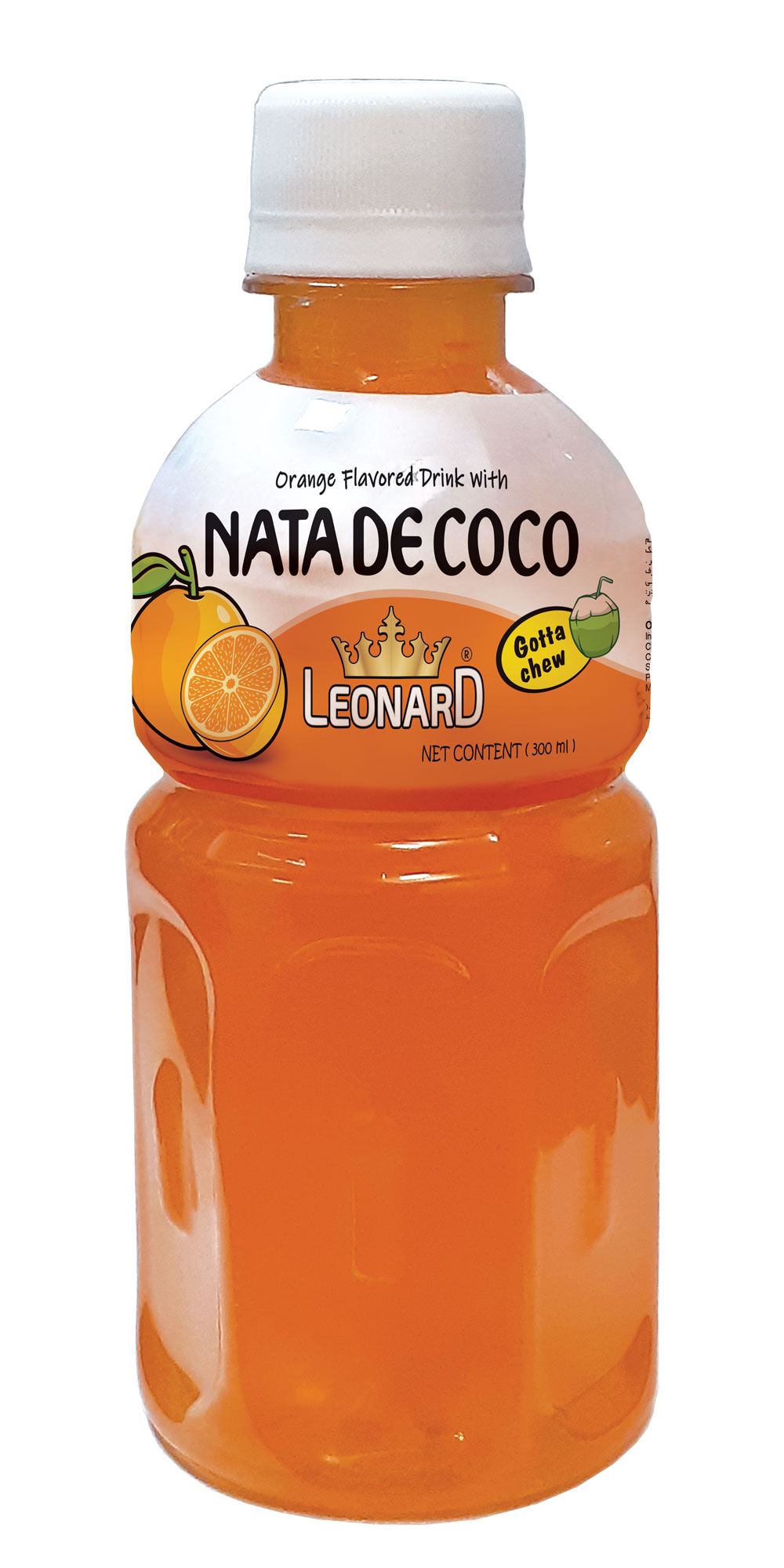 Nata de Coco Orange Flavored Drink – 300 ml PET Bottle