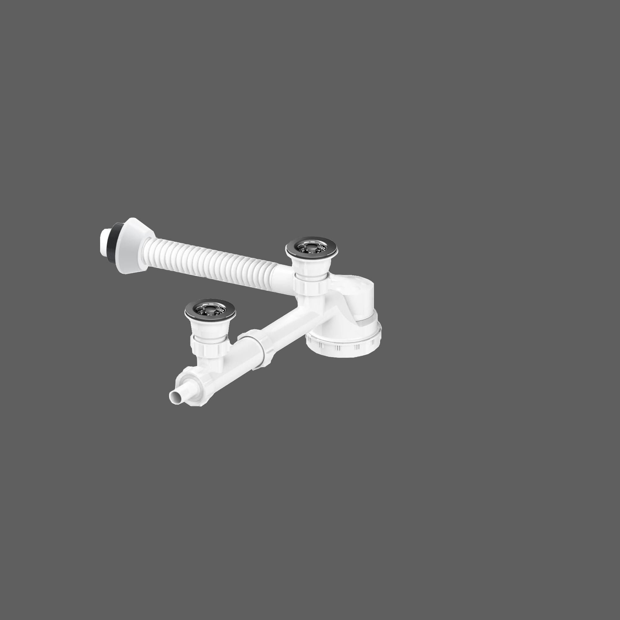 Bowl 2 extra flat siphon with sink wase