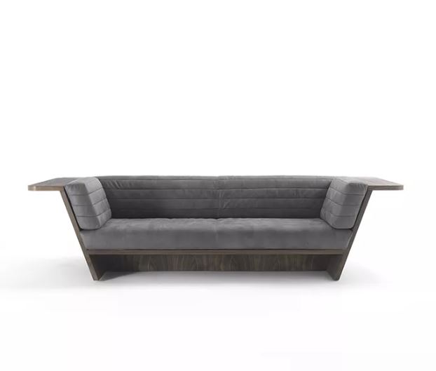 Zed Design Liana Modern 3-Seater Solid Natural Wood Sofa with 3.5 cm Wooden Frame, Upholstered Cushions & Hypoallergenic Finish