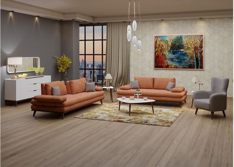 MASINA Adjustable Sectional Sofa ,Plywood Frame & High-Resilience Polyurethane Foam