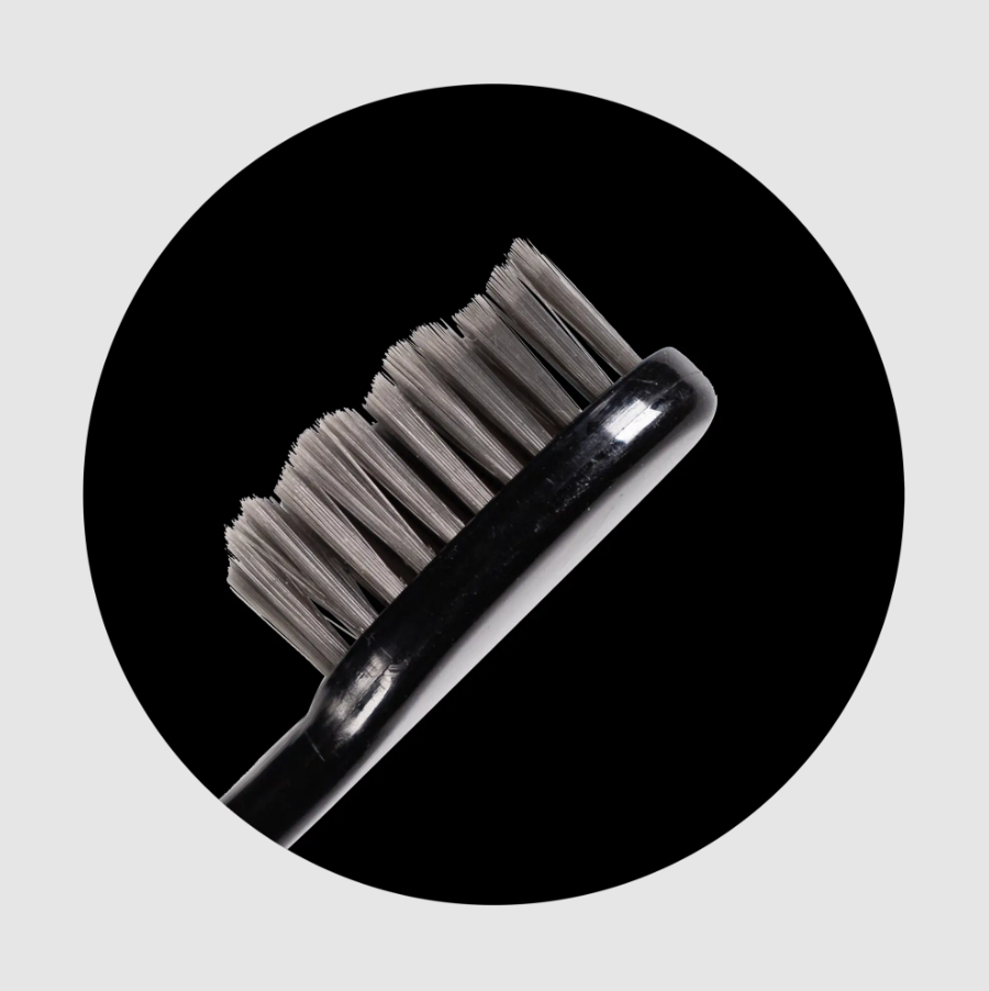 HiDent supertip charcol medium toohbrush with cap