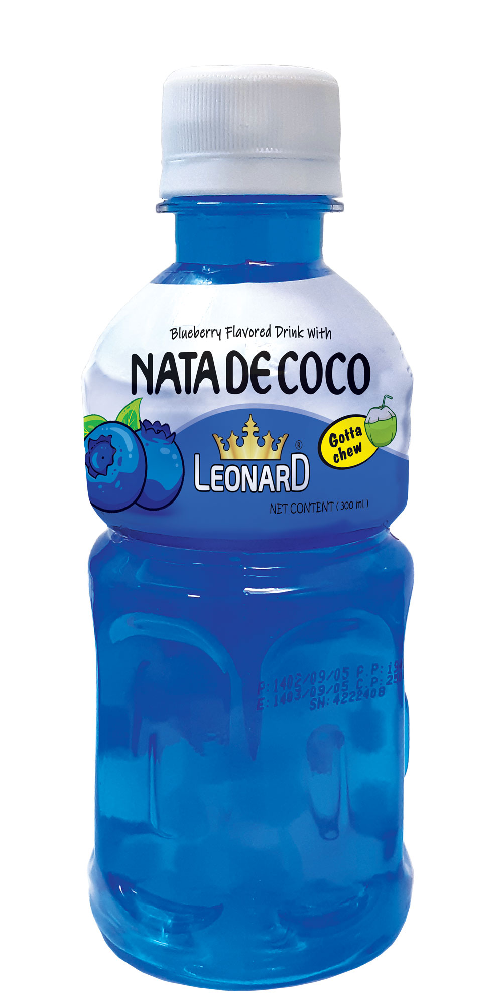 Nata de Coco Blueberry Flavored Drink – 300 ml PET Bottle