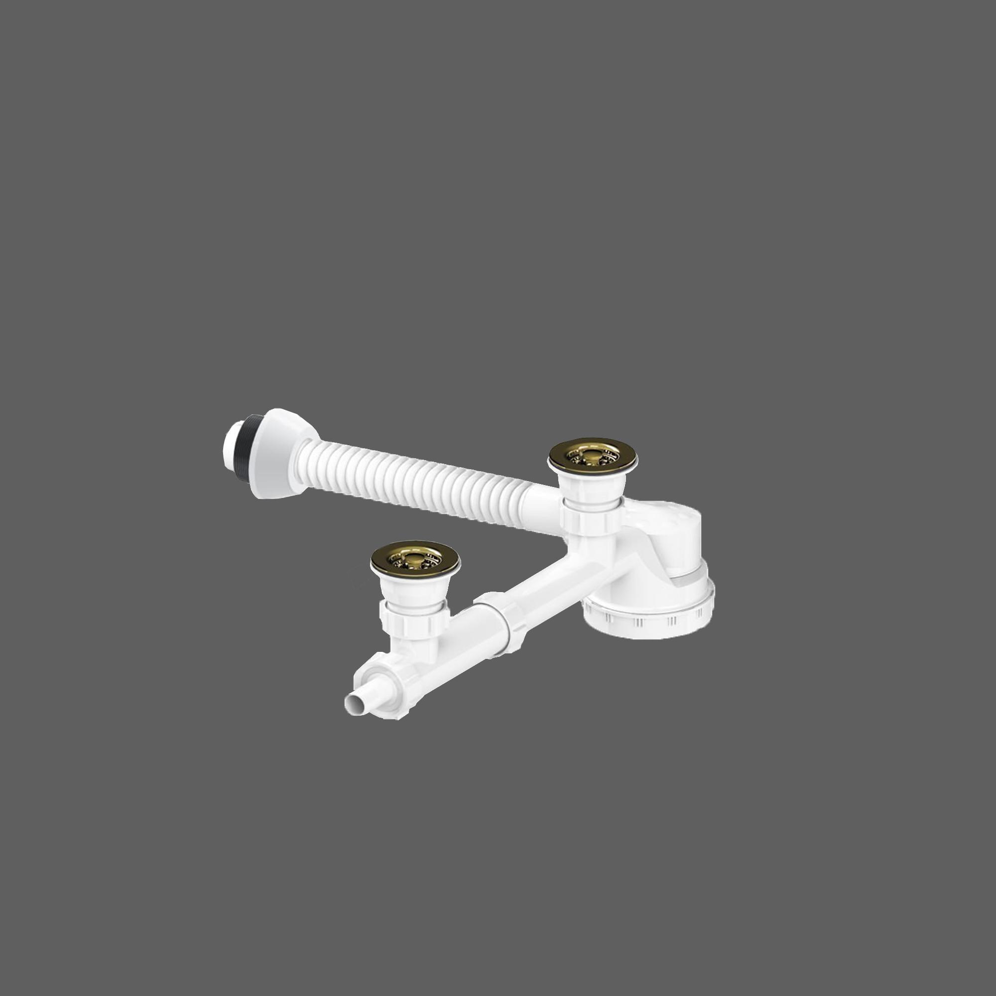 Bowl 2 extra flat siphon with sink wase