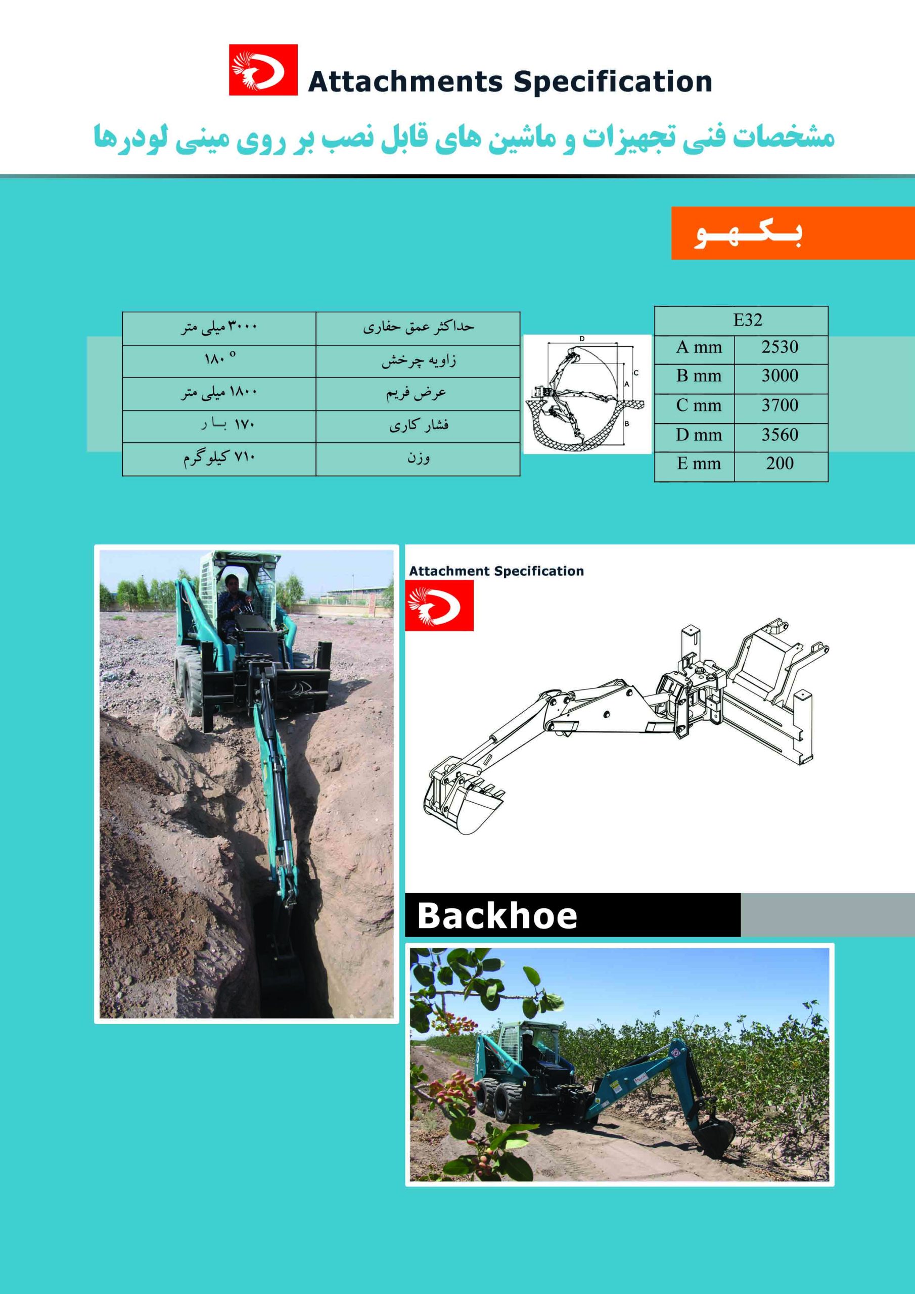 Backhoe Attachment – Mini Loader Excavator Arm (Model E32)