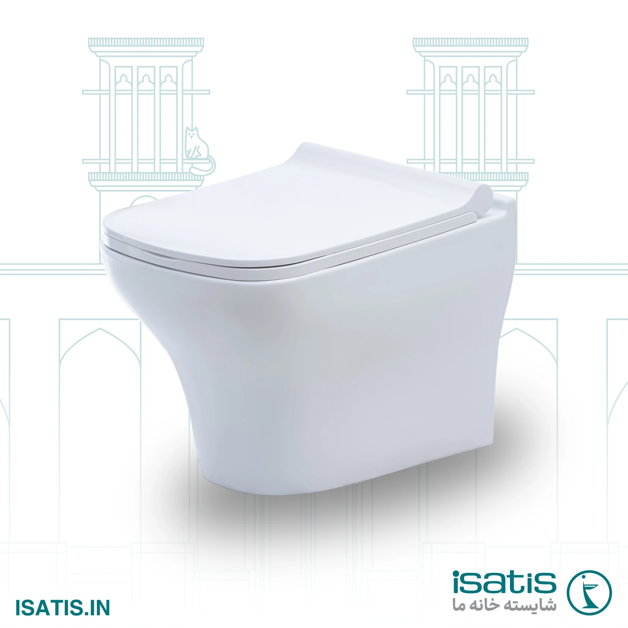 One piece toilet