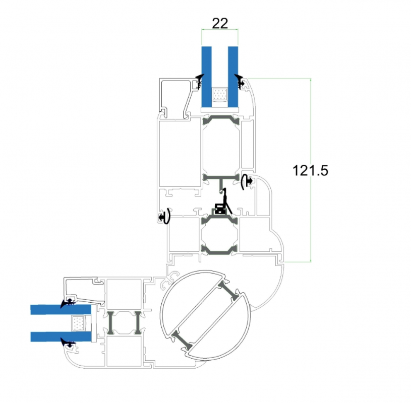   thermal break hinged door and window system TH60-B