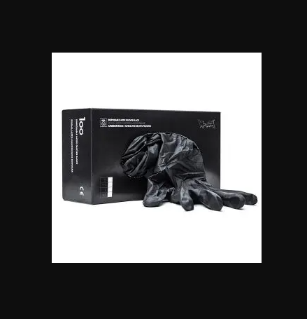 Nylon - Black plastic gloves