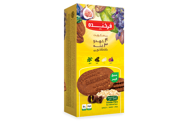 Farkhondeh Multi Cereals Biscuit with CocoaTaste-215gr