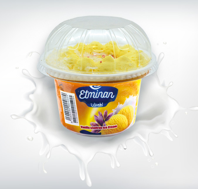 Mixed Flavor Pasteurized & Homogenized Cup Ice Cream (Vanilla Cocoa / Vanilla Saffron)