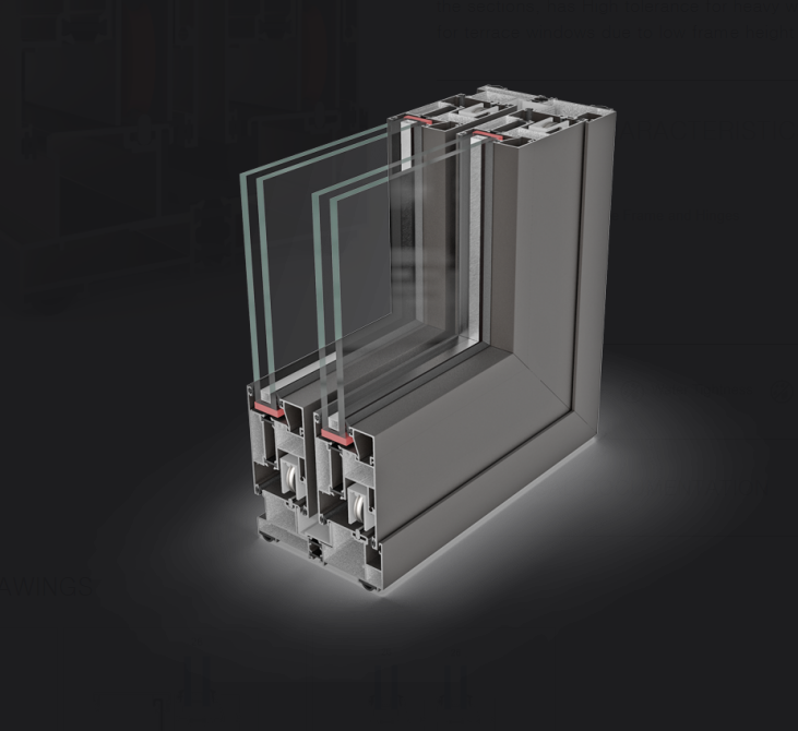 thermal break lift and slide window  system TS 140