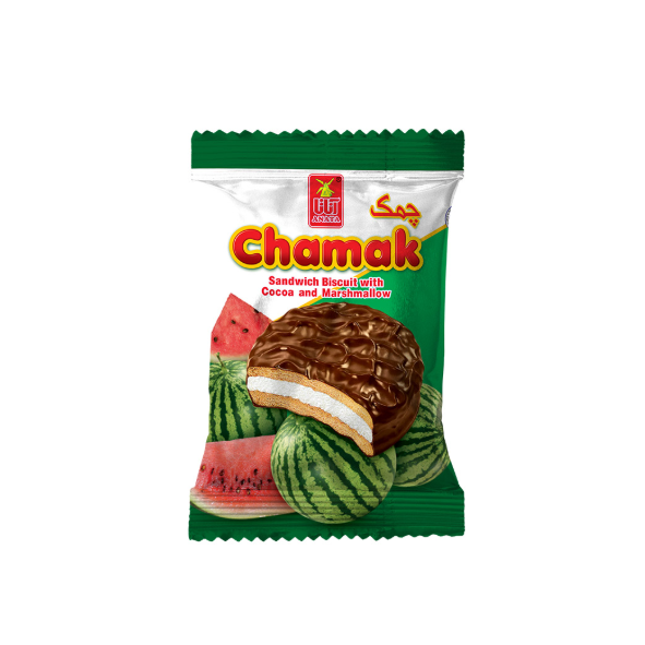 Chamak Chocolate Coated Cream Biscuits Pineapple, Peach, Watermelon