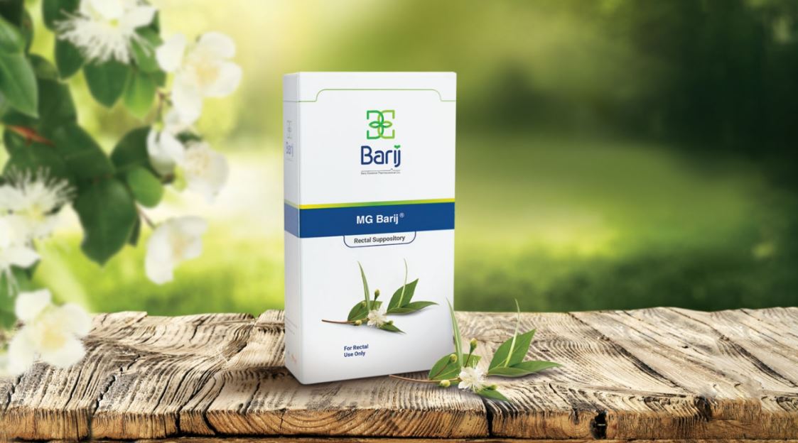 Treatment of hemorrhoids with  MG suppository
